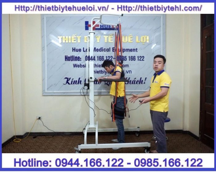 Khung hỗ trợ tập đi băng điện cho người bệnh