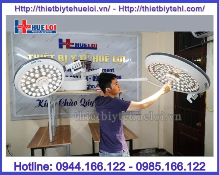 Đèn Led phẫu thuật treo trần nhà 2 nhánh 700/500