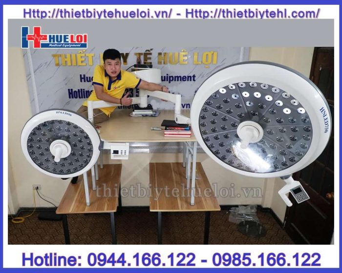 Đèn Led phẫu thuật treo trần nhà 2 nhánh 700/500