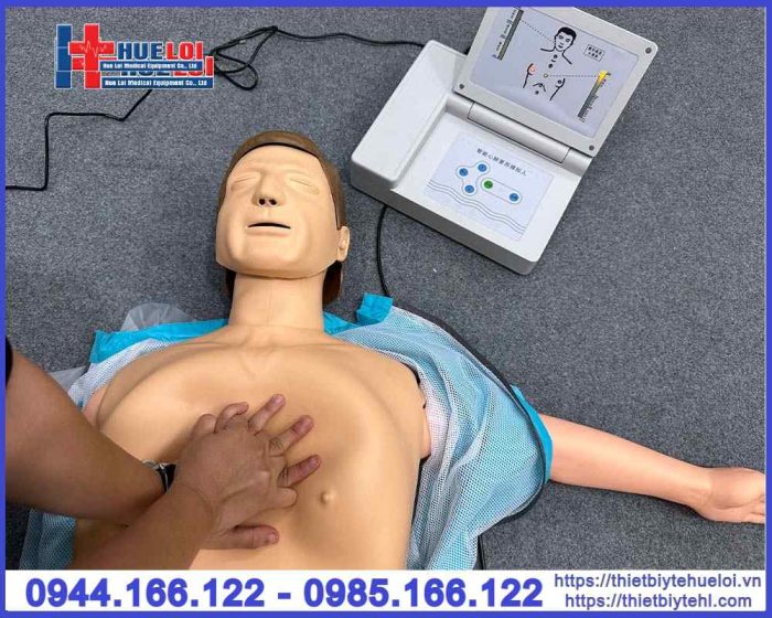 Mô hình thực hành hồi sinh tim phổi nửa người có moniter