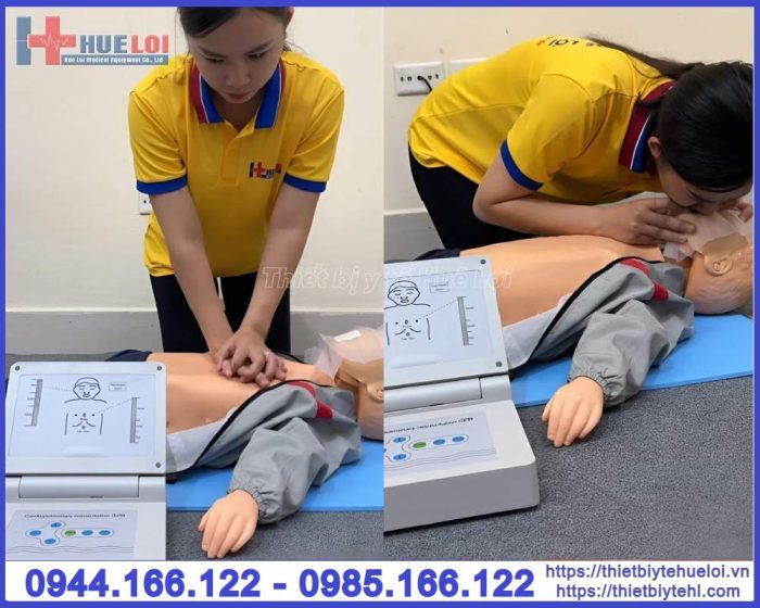 Mô hình thực hành hồi sinh tim phổi trẻ nhỏ có moniter