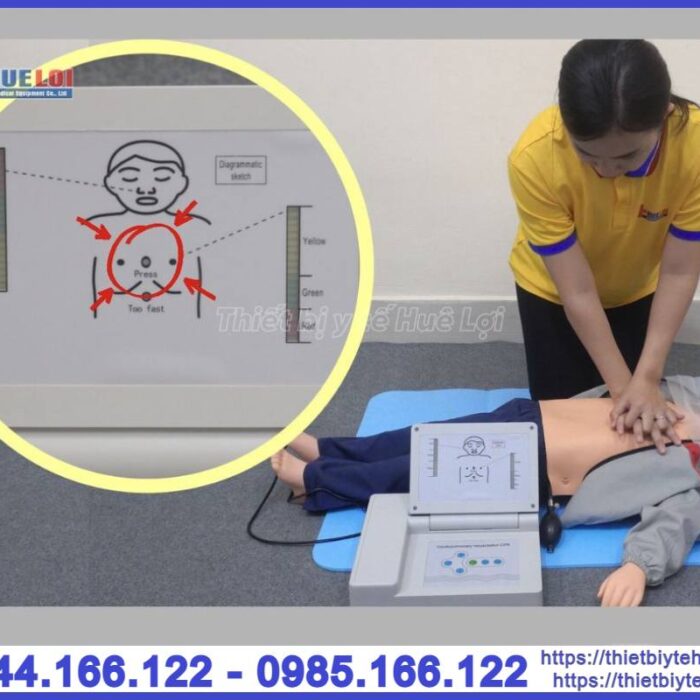 Mô hình thực hành hồi sinh tim phổi trẻ nhỏ có moniter