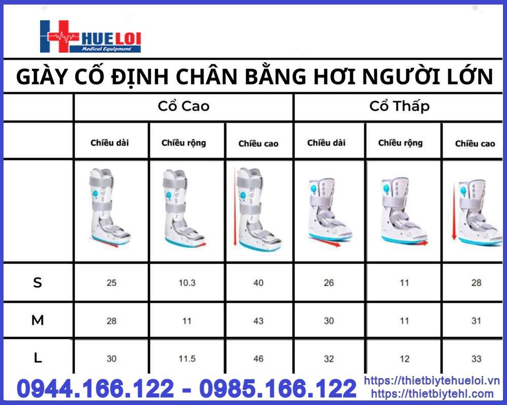 Giày tập đi không bó bột Aircast