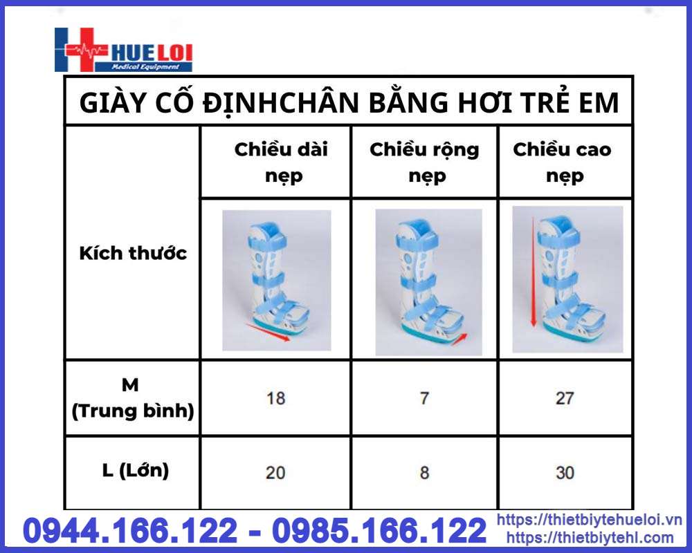 Giày tập đi không bó bột Aircast