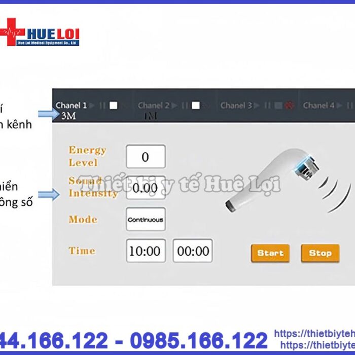 Máy siêu âm trị liệu đa tần 2 đầu dò