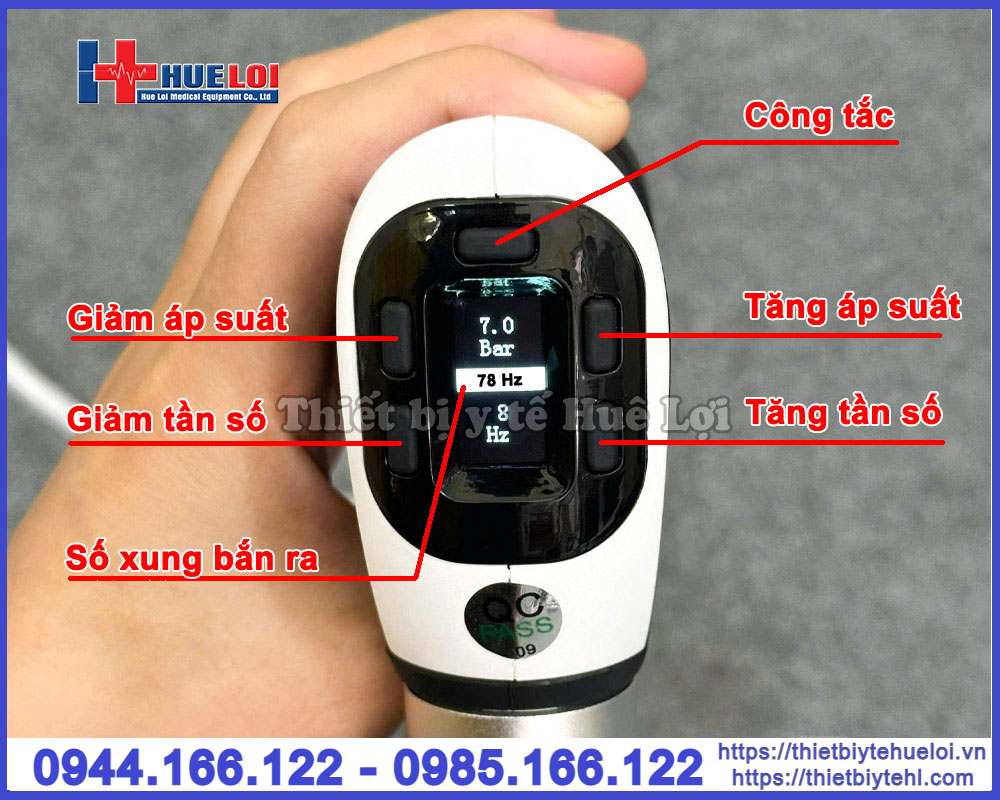Máy xung kích trị liệu INTELECT Puls30 với 13 đầu điều trị