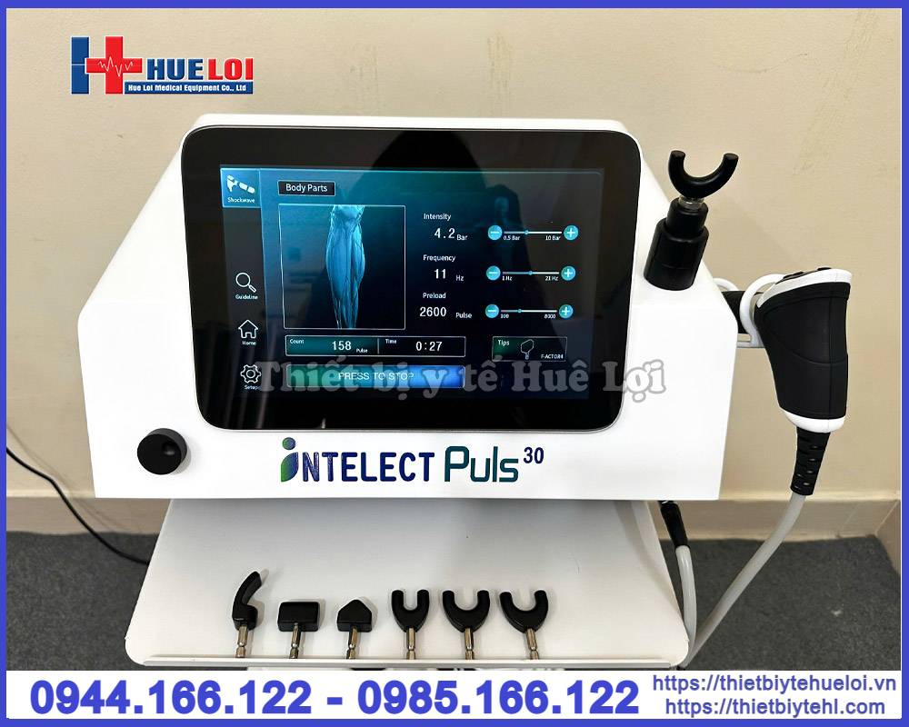 Máy xung kích trị liệu INTELECT Puls30 với 13 đầu điều trị Máy xung kích trị liệu INTELECT Puls30 với 13 đầu điều trị