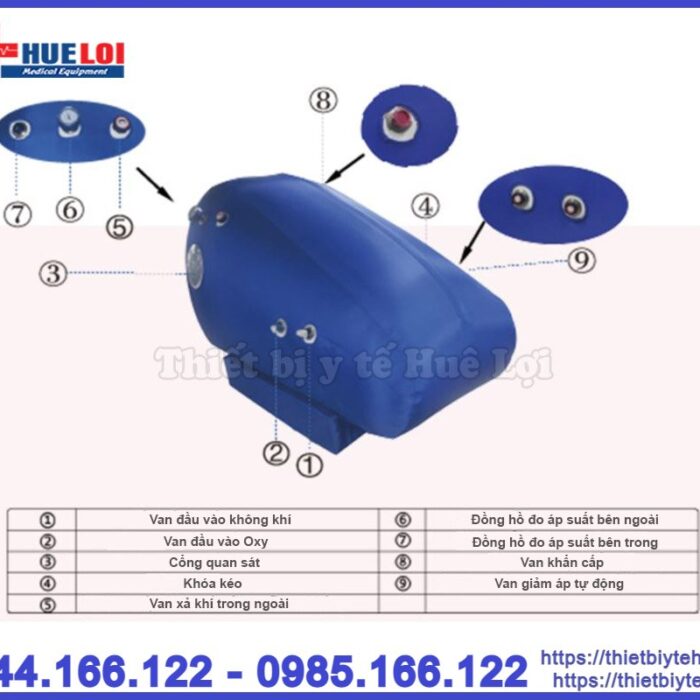 Buồng oxy cao áp xách tay ST1700