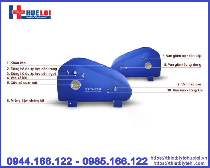 Buồng oxy cao áp xách tay ST1700