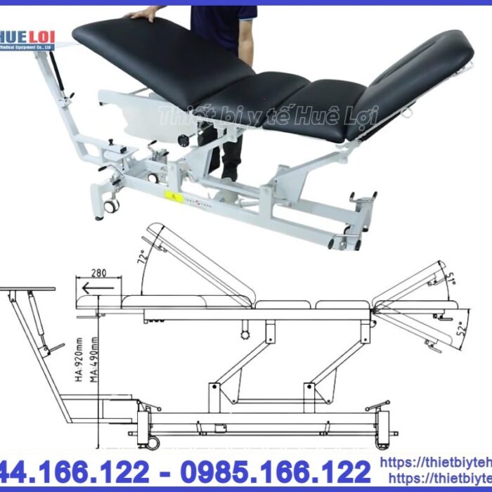 Giường kéo giãn cột sống cao cấp CY-C101F - Nâng hạ điện