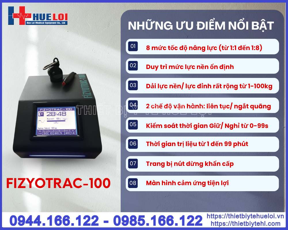 Máy kéo giãn cột sống FIZYOTRAC-100