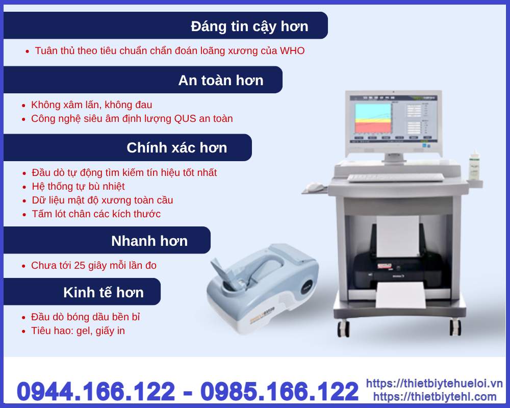 Máy đo loãng xương gót chân bằng sóng siêu âm OSTEOKJ3000