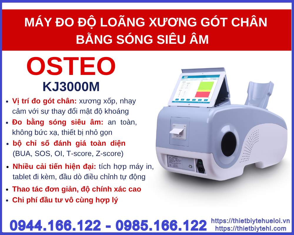 Máy đo loãng xương gót chân bằng sóng siêu âm OSTEOKJ3000M